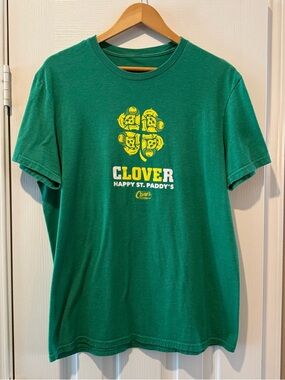 Raising Cane’s Clover Happy St. Patrick’s Day Green Graphic T-Shirt Crew LOVE